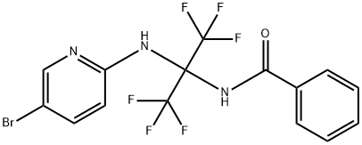 N-[1-[(5-bromo-2-pyridinyl)amino]-2,2,2-trifluoro-1-(trifluoromethyl)ethyl]benzamide Structural