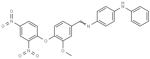 N~1~-[4-(2,4-dinitrophenoxy)-3-methoxybenzylidene]-N~4~-phenyl-1,4-benzenediamine Structural