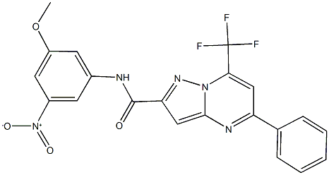 N-{3-nitro-5-methoxyphenyl}-5-phenyl-7-(trifluoromethyl)pyrazolo[1,5-a]pyrimidine-2-carboxamide Structural