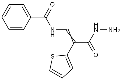 N-[3-hydrazino-3-oxo-2-(2-thienyl)-1-propenyl]benzamide Structural