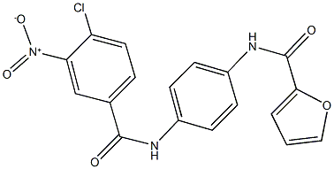 N-[4-({4-chloro-3-nitrobenzoyl}amino)phenyl]-2-furamide Structural