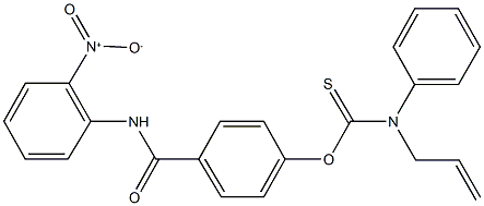 O-[4-({2-nitroanilino}carbonyl)phenyl] allyl(phenyl)thiocarbamate Structural