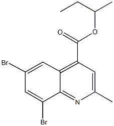 sec-butyl 6,8-dibromo-2-methyl-4-quinolinecarboxylate Structural