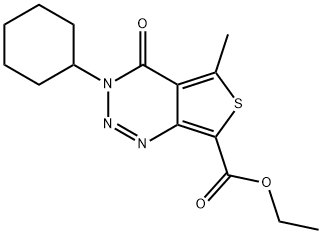 ethyl 3-cyclohexyl-5-methyl-4-oxo-3,4-dihydrothieno[3,4-d][1,2,3]triazine-7-carboxylate Structural