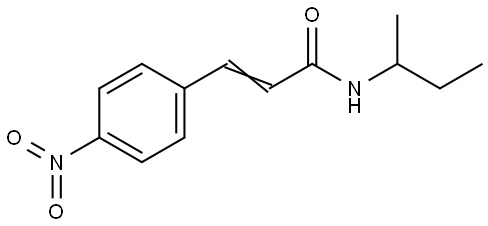 N-(sec-butyl)-3-{4-nitrophenyl}acrylamide Structural