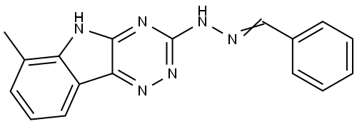 benzaldehyde (6-methyl-5H-[1,2,4]triazino[5,6-b]indol-3-yl)hydrazone Structural