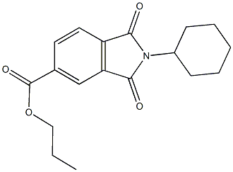 propyl 2-cyclohexyl-1,3-dioxo-5-isoindolinecarboxylate Structural