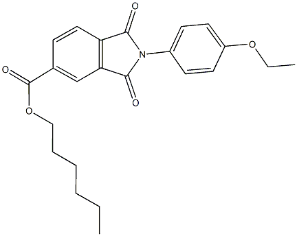 hexyl 2-(4-ethoxyphenyl)-1,3-dioxo-5-isoindolinecarboxylate Structural
