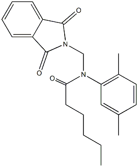 N-(2,5-dimethylphenyl)-N-[(1,3-dioxo-1,3-dihydro-2H-isoindol-2-yl)methyl]hexanamide Structural