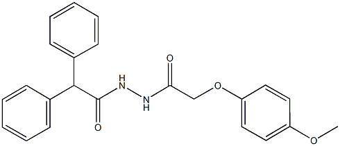 N'-[(4-methoxyphenoxy)acetyl]-2,2-diphenylacetohydrazide Structural