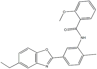 N-[5-(5-ethyl-1,3-benzoxazol-2-yl)-2-methylphenyl]-2-methoxybenzamide Structural