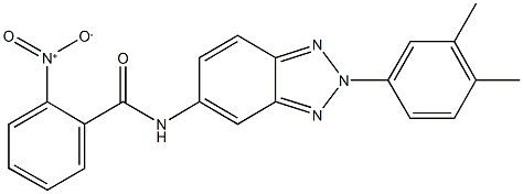 N-[2-(3,4-dimethylphenyl)-2H-1,2,3-benzotriazol-5-yl]-2-nitrobenzamide Structural