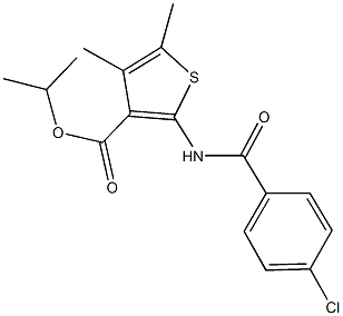 isopropyl 2-[(4-chlorobenzoyl)amino]-4,5-dimethyl-3-thiophenecarboxylate Structural