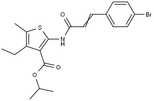 isopropyl 2-{[3-(4-bromophenyl)acryloyl]amino}-4-ethyl-5-methyl-3-thiophenecarboxylate Structural