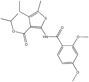 isopropyl 2-[(2,4-dimethoxybenzoyl)amino]-4-ethyl-5-methyl-3-thiophenecarboxylate Structural