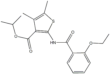 isopropyl 2-[(2-ethoxybenzoyl)amino]-4,5-dimethyl-3-thiophenecarboxylate Structural