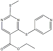 ethyl 2-(methylsulfanyl)-4-(4-pyridinylsulfanyl)-5-pyrimidinecarboxylate Structural