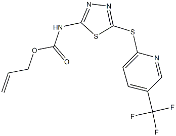allyl 5-{[5-(trifluoromethyl)-2-pyridinyl]sulfanyl}-1,3,4-thiadiazol-2-ylcarbamate Structural