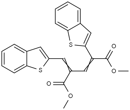 dimethyl 2-(1-benzothien-2-yl)-4-(1-benzothien-2-ylmethylene)-2-pentenedioate Structural