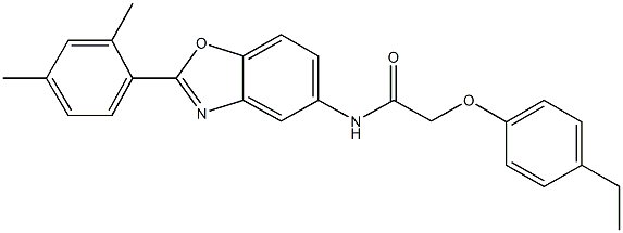N-[2-(2,4-dimethylphenyl)-1,3-benzoxazol-5-yl]-2-(4-ethylphenoxy)acetamide Structural