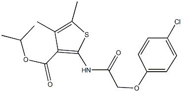 isopropyl 2-{[(4-chlorophenoxy)acetyl]amino}-4,5-dimethyl-3-thiophenecarboxylate Structural