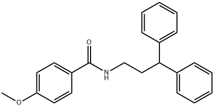 N-(3,3-diphenylpropyl)-4-methoxybenzamide Structural