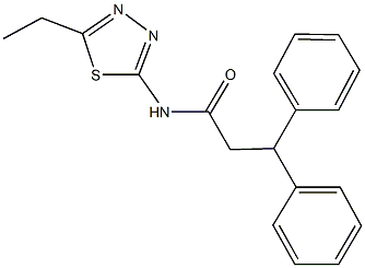 N-(5-ethyl-1,3,4-thiadiazol-2-yl)-3,3-diphenylpropanamide Structural