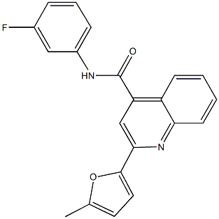 N-(3-fluorophenyl)-2-(5-methyl-2-furyl)-4-quinolinecarboxamide Structural