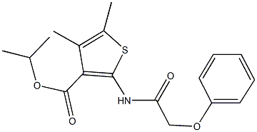 isopropyl 4,5-dimethyl-2-[(phenoxyacetyl)amino]-3-thiophenecarboxylate Structural