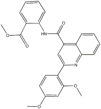 methyl 2-({[2-(2,4-dimethoxyphenyl)-4-quinolinyl]carbonyl}amino)benzoate Structural