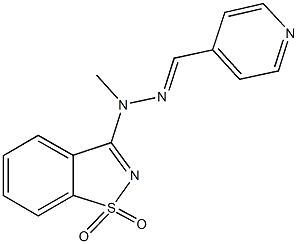 isonicotinaldehyde (1,1-dioxido-1,2-benzisothiazol-3-yl)(methyl)hydrazone Structural