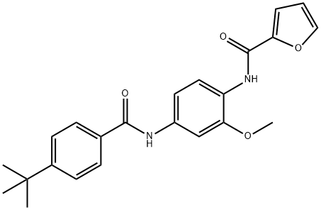N-{4-[(4-tert-butylbenzoyl)amino]-2-methoxyphenyl}-2-furamide Structural