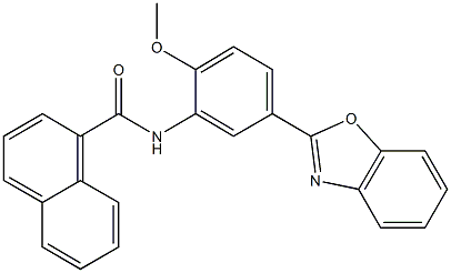 N-[5-(1,3-benzoxazol-2-yl)-2-methoxyphenyl]-1-naphthamide Structural