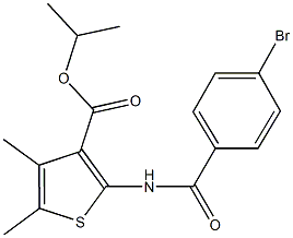 isopropyl 2-[(4-bromobenzoyl)amino]-4,5-dimethyl-3-thiophenecarboxylate Structural