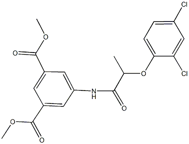 dimethyl 5-{[2-(2,4-dichlorophenoxy)propanoyl]amino}isophthalate Structural