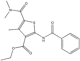 ethyl 2-(benzoylamino)-5-[(dimethylamino)carbonyl]-4-methyl-3-thiophenecarboxylate Structural