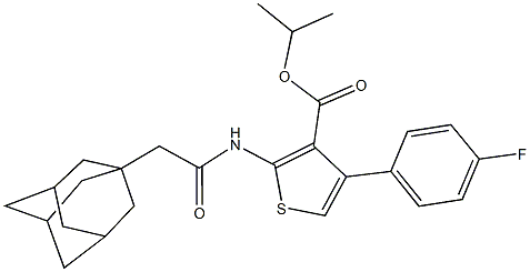 isopropyl 2-[(1-adamantylacetyl)amino]-4-(4-fluorophenyl)-3-thiophenecarboxylate Structural