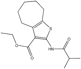 ethyl 2-(isobutyrylamino)-5,6,7,8-tetrahydro-4H-cyclohepta[b]thiophene-3-carboxylate Structural