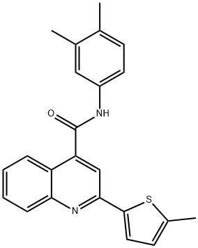 N-(3,4-dimethylphenyl)-2-(5-methyl-2-thienyl)-4-quinolinecarboxamide Structural