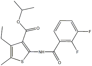 isopropyl 2-[(2,3-difluorobenzoyl)amino]-4-ethyl-5-methyl-3-thiophenecarboxylate Structural