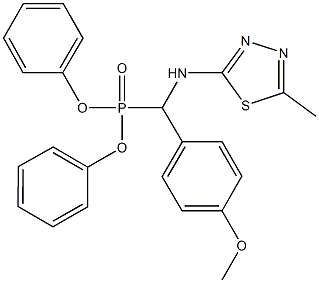 diphenyl (4-methoxyphenyl)[(5-methyl-1,3,4-thiadiazol-2-yl)amino]methylphosphonate Structural