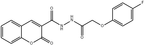 N'-[(4-fluorophenoxy)acetyl]-2-oxo-2H-chromene-3-carbohydrazide Structural