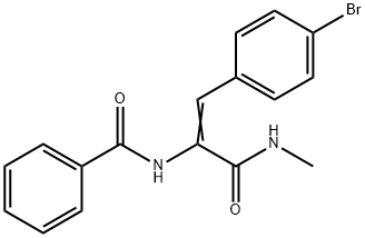 N-{2-(4-bromophenyl)-1-[(methylamino)carbonyl]vinyl}benzamide Structural