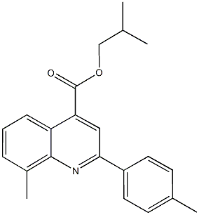 isobutyl 8-methyl-2-(4-methylphenyl)-4-quinolinecarboxylate Structural