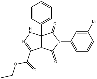 ethyl 5-(3-bromophenyl)-4,6-dioxo-6a-phenyl-1,3a,4,5,6,6a-hexahydropyrrolo[3,4-c]pyrazole-3-carboxylate Structural