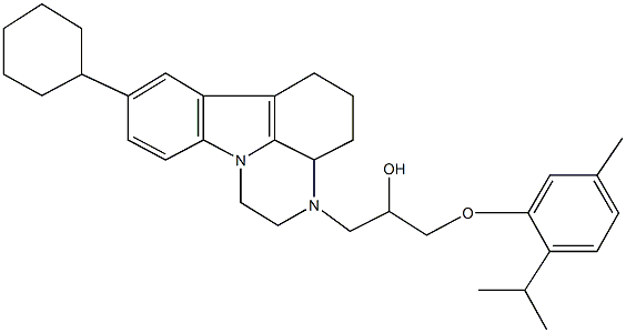 1-(8-cyclohexyl-1,2,3a,4,5,6-hexahydro-3H-pyrazino[3,2,1-jk]carbazol-3-yl)-3-(2-isopropyl-5-methylphenoxy)-2-propanol