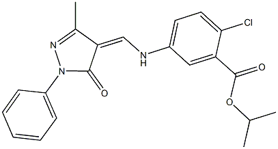 isopropyl 2-chloro-5-{[(3-methyl-5-oxo-1-phenyl-1,5-dihydro-4H-pyrazol-4-ylidene)methyl]amino}benzoate Structural