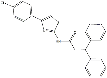 N-[4-(4-chlorophenyl)-1,3-thiazol-2-yl]-3,3-diphenylpropanamide Structural