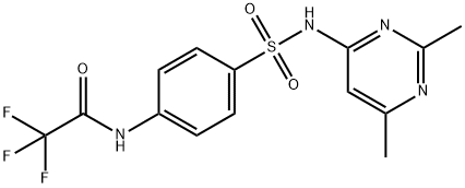 N-(4-{[(2,6-dimethyl-4-pyrimidinyl)amino]sulfonyl}phenyl)-2,2,2-trifluoroacetamide Structural