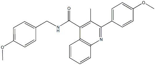 N-(4-methoxybenzyl)-2-(4-methoxyphenyl)-3-methyl-4-quinolinecarboxamide Structural